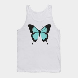 Summer Turquoise Butterfly Digital Art | Melanie Jensen Illustrations Tank Top